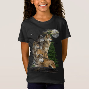 Wolf und Mond T-Shirt