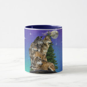 Wolf und Mond Tasse