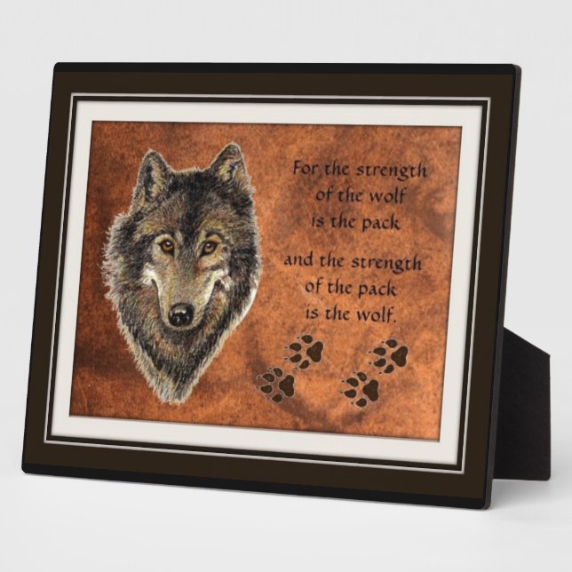 Wolf und Pack-Angebot Fotoplatte (Seite)