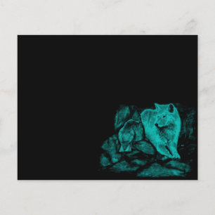 Wolf und Raven in der Nacht Flyer