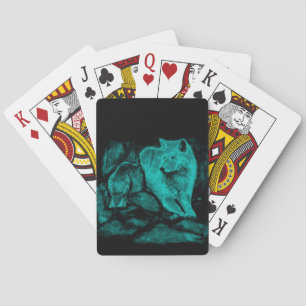 Wolf und Raven in der Nacht Spielkarten