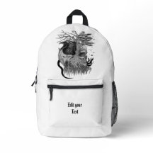 Wolf und Raven mit Skull