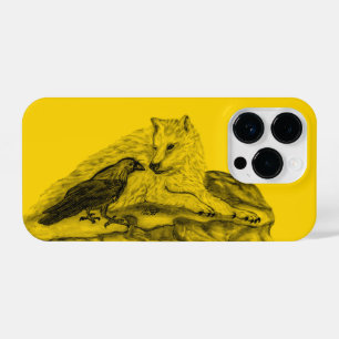Wolf und Raven, Schwarz und Gelb iPhone 14 Pro Hülle