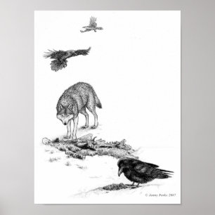 Wolf und Ravens Prints Poster