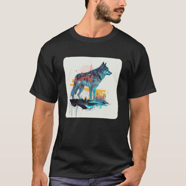 Wolf und Wölfe Männer Frauen Kinder 34 T-Shirt (Vorderseite)