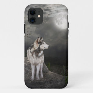 Wolf unter einem Vollmond Case-Mate iPhone Hülle