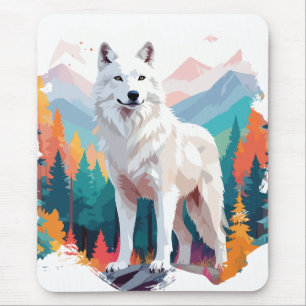 Wolf Vector Art Animal Majestic Nature Wildife Mousepad
