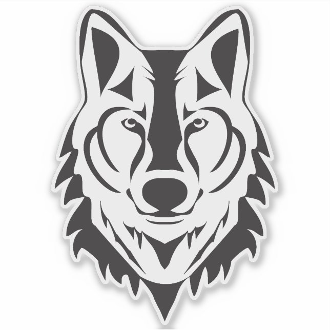 Wolf Vinyl Sticker (Vorderseite)