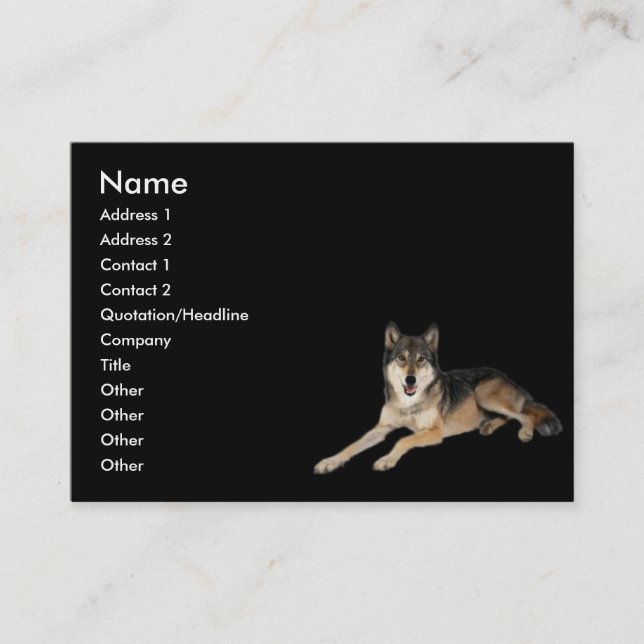 Wolf Visitenkarte (Vorderseite)