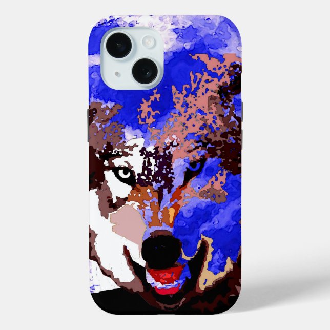 Wolf & Vollmond Case-Mate iPhone Hülle (Rückseite)