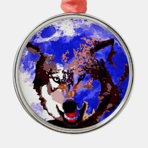 Wolf & Vollmond Ornament Aus Metall