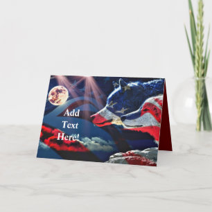 Wolf-Vollmondmerkarte