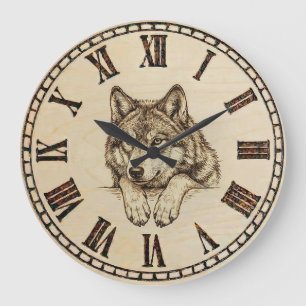 Wolf Wanduhr