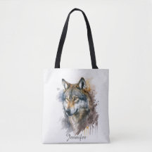 Wolf Watercolor Painting