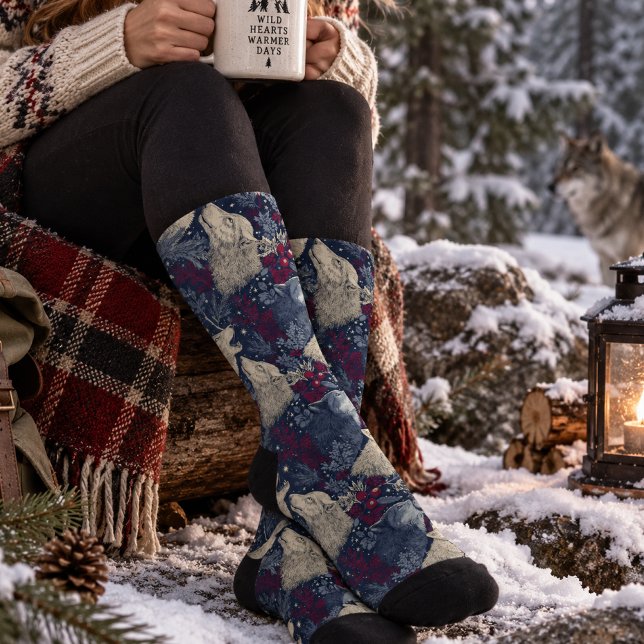 Wolf Weihnachten Winter Socken (Von Creator hochgeladen)
