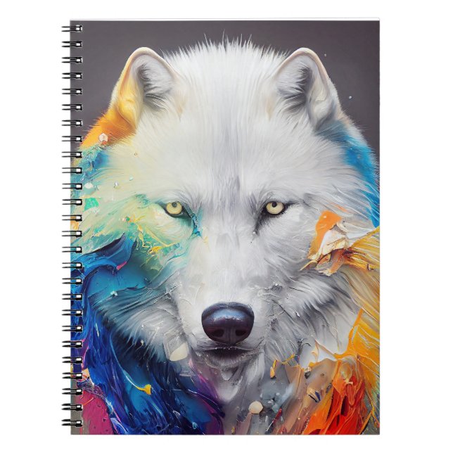 Wolf White Wolf Animal Discovery Adventure Nature Notizblock (Vorderseite)