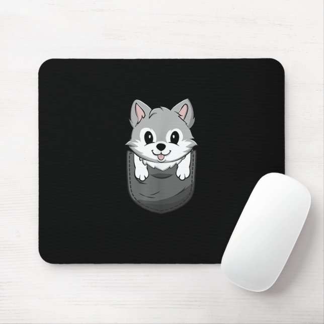 Wolf Wild Animal Lover Hunter Zoology Mousepad (Mit Mouse)