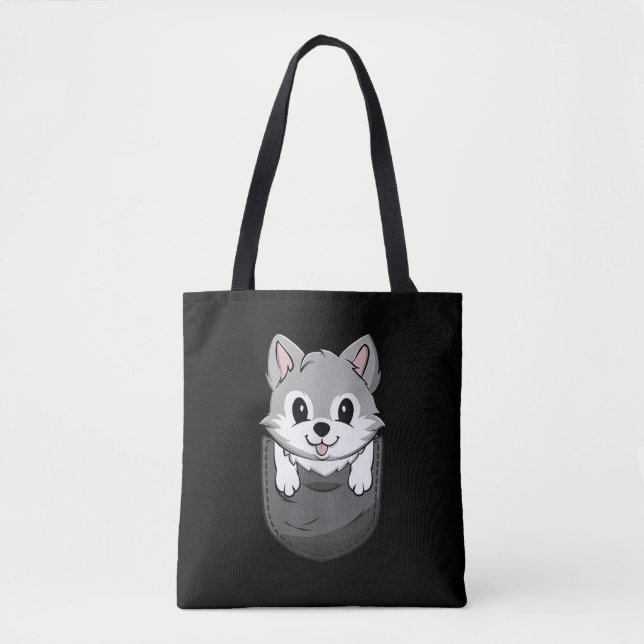 Wolf Wild Animal Lover Hunter Zoology Tasche (Vorderseite)