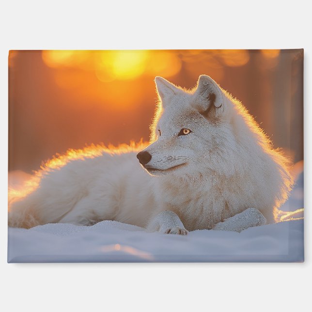 Wolf Wild Animal Loving Portrait Magnet (Vorderseite)