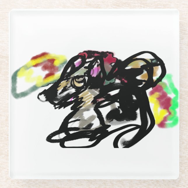 Wolf Wild Herbst Glasuntersetzer (Vorderseite)