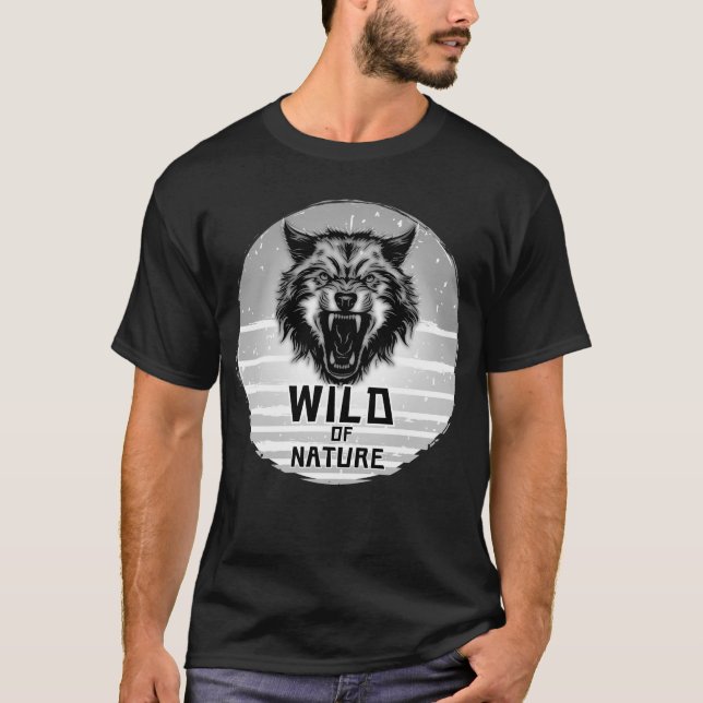 Wolf wild in der Natur T-Shirt (Vorderseite)