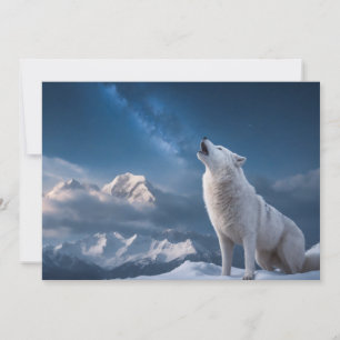 Wolf Wild Majestic Animal in einer Sterngalaxie Ankündigung