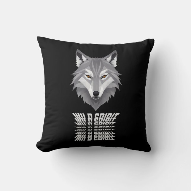 Wolf Wild Spirit Kissen (Vorderseite)
