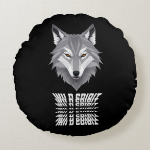 Wolf Wild Spirit Rundes Kissen