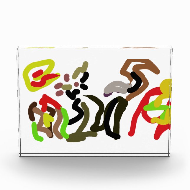Wolf wilde Tinte Herbst  Fotoblock (Vorderseite)