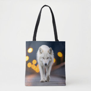 Wolf Wildlife Animal auf der Straße im Freien Tasche