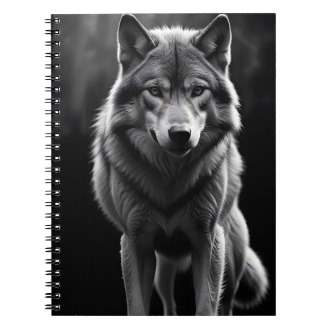 Wolf Wildlife Majestic Nature Life Kunst Notizblock (Vorderseite)