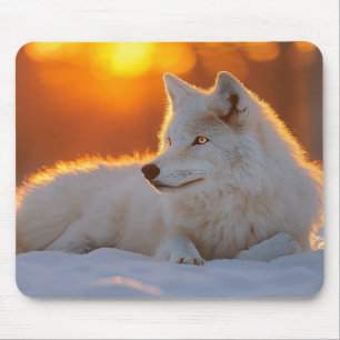 Wolf Wildtier Liebendes Porträt Mousepad