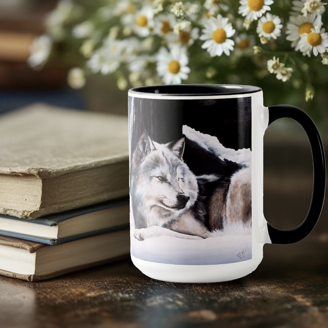 Wolf Winter Castle Fantasy Tasse (Von Creator hochgeladen)