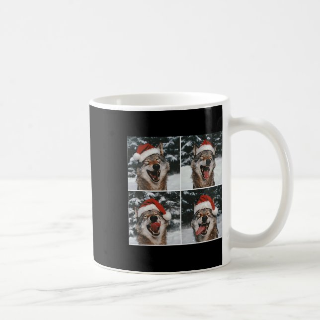 Wolf Winter Fotografie Wolf Conservation Christma Kaffeetasse (Rechts)