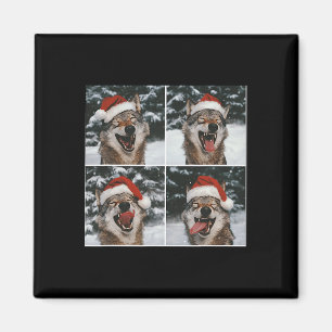 Wolf Winter Fotografie Wolf Conservation Christma Magnet