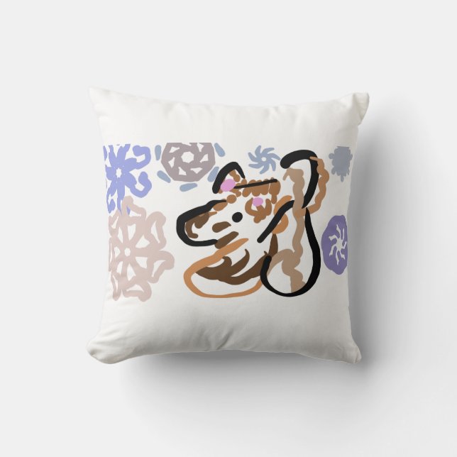 Wolf winter love kissen (Vorderseite)