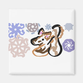 Wolf winter love magnet