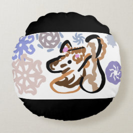 Wolf winter love rundes kissen