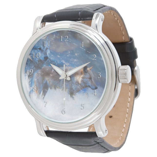WOLF WINTERGEBIETE ARMBANDUHR (Schrägansicht)