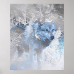 WOLF WINTERGEBIETE POSTER