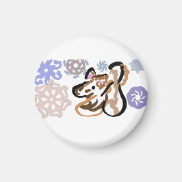 Wolf Winterliebe Magnet