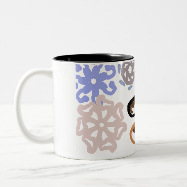 Wolf Winterliebe Zweifarbige Tasse (Links)