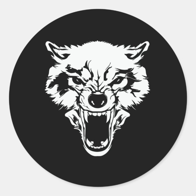 Wolf Wolf Head Bad Wolf Runder Aufkleber (Vorderseite)