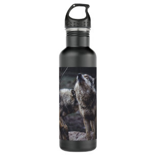 Wolf-Wolf-Wolf Edelstahlflasche