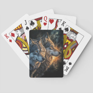 Wolf Wölfe Mystisch Magisch  Spielkarten