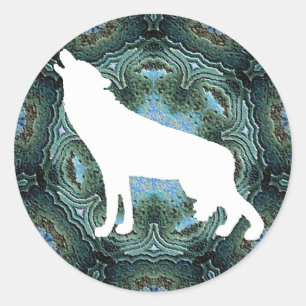 Wolf Wolves Runder Aufkleber