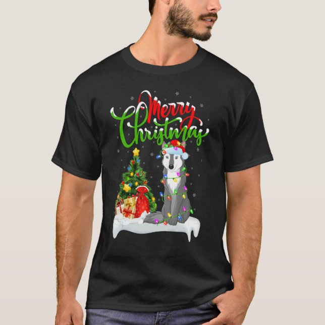 Wolf   Xmas Decorations Santa Wolf Christmas T-Shirt (Vorderseite)