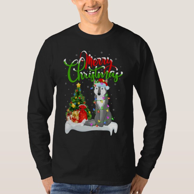 Wolf   Xmas Decorations Santa Wolf Christmas T-Shirt (Vorderseite)