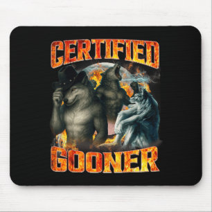 Wolf Zertifizierter Gooner Lustiger Bootleg Meme P Mousepad