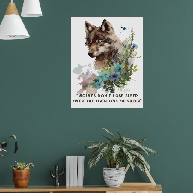 Wolf Zitat Poster (Wohnzimmer 1)